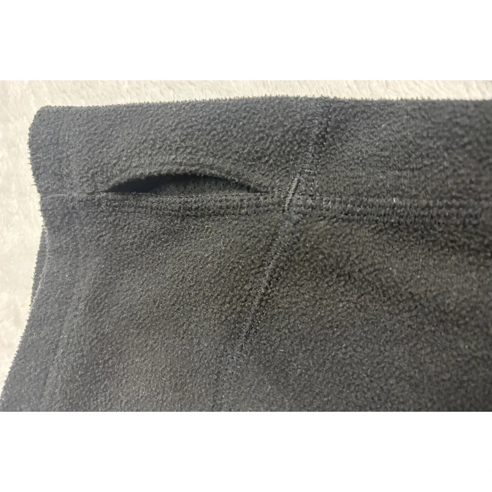 The North Face Fleece Pullover Men's Black Excellent Quarter Zip Thumb Hole XL